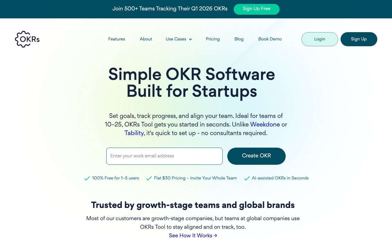 OKRs Tool screenshot